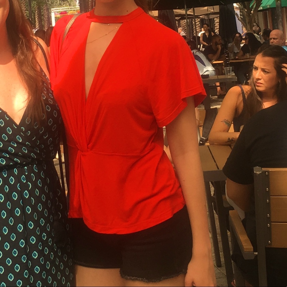 Red free people top